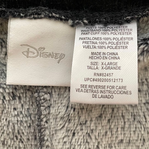 Disney Mickey Mouse Super Soft Plush Women’s Pajama Pants in Gray XL - Picture 5 of 5